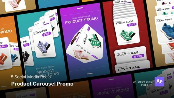 Reels - Product Carousel Promo After Effects Template（563915）-技能树
